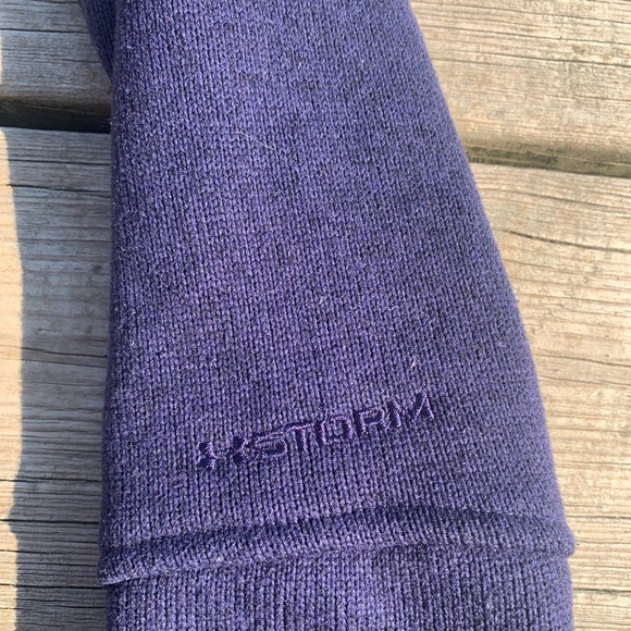 💜 Under Armour UA Storm ColdGear Fleece Full Zip Hoodie - Navy Blue XS - Picture 5 of 10